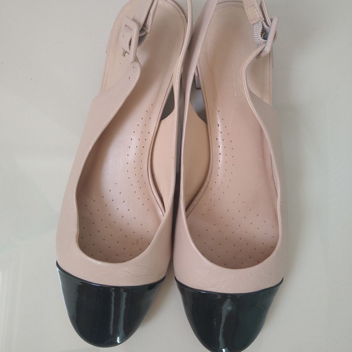 Sapato Scarpin Slingback Arezzo Bicolor Sapato Feminino Arezzo