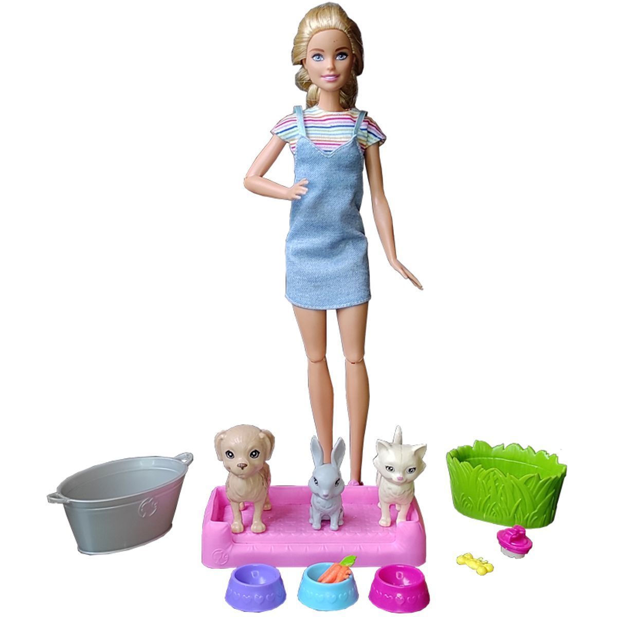 Barbie play store n wash pets