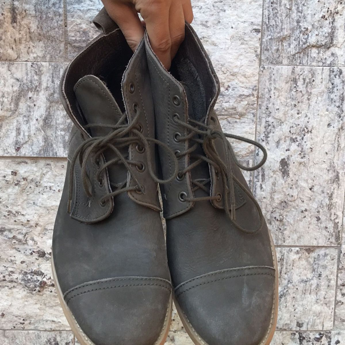 bota masculina verde musgo