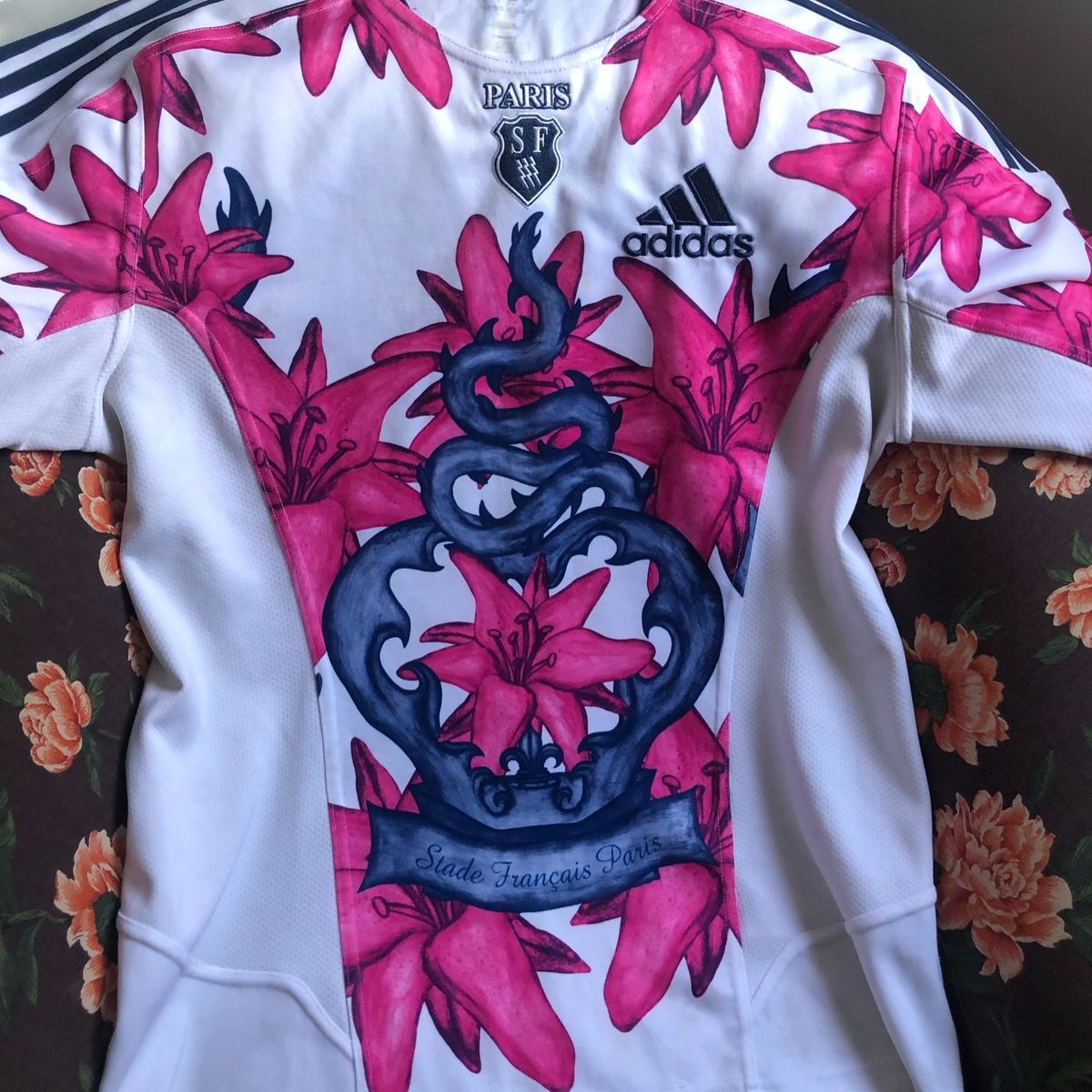 Camisa Rugby - Stade Français Paris | Camisa Feminina Usado 56635991 enjoei