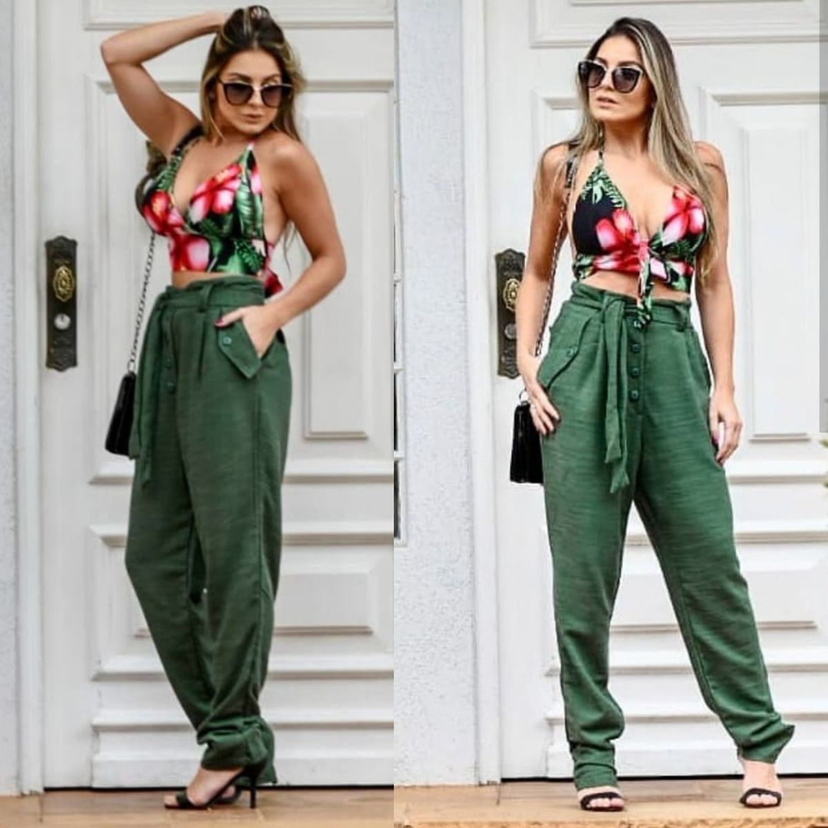 calça de linho feminina cintura alta