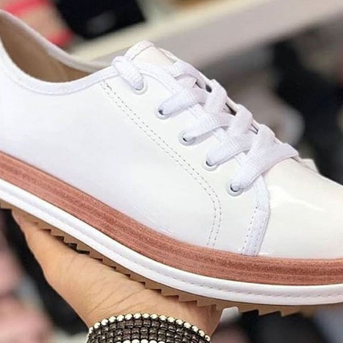 tenis beira rio bege verniz