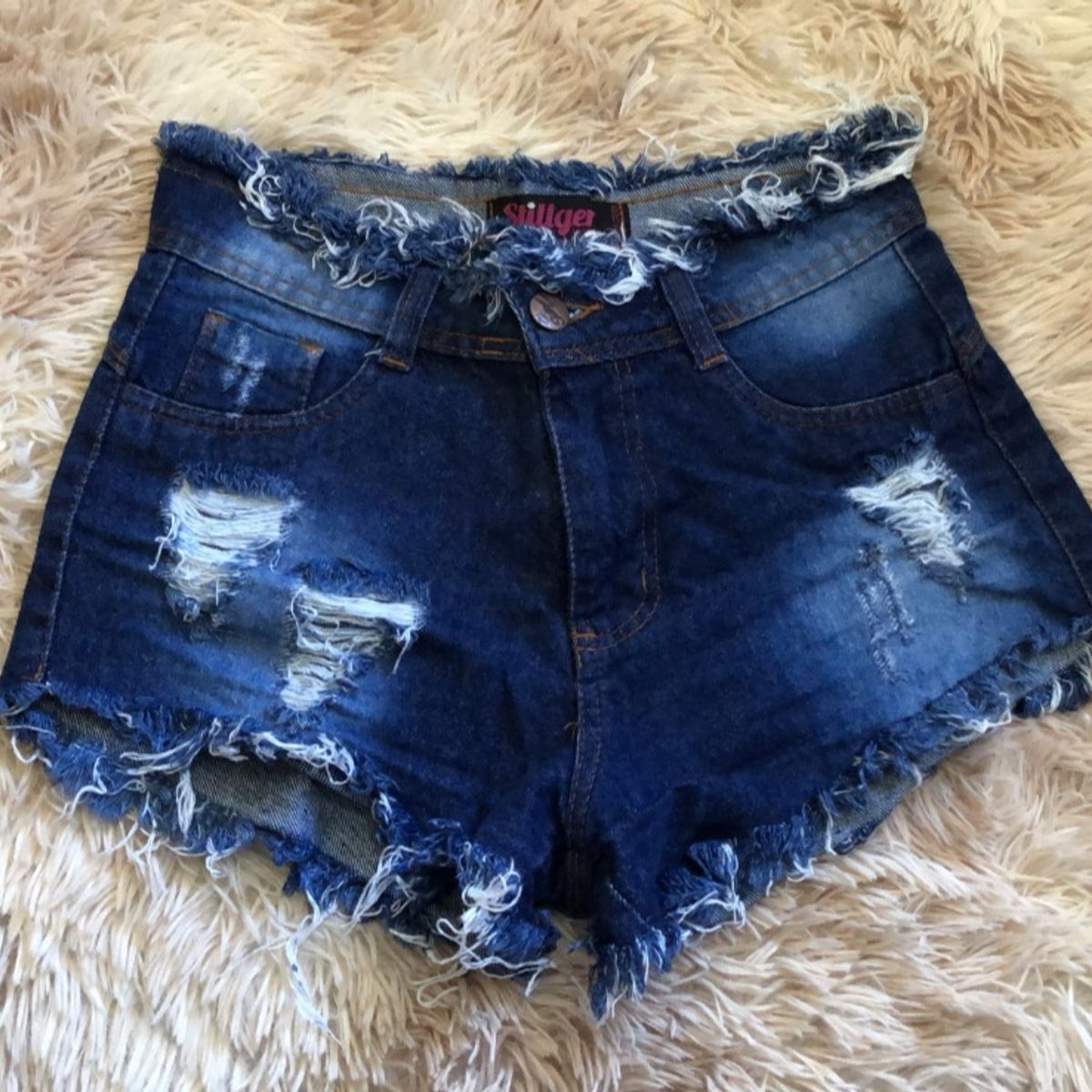 Short Jeans Feminino Cintura Alta Stillger