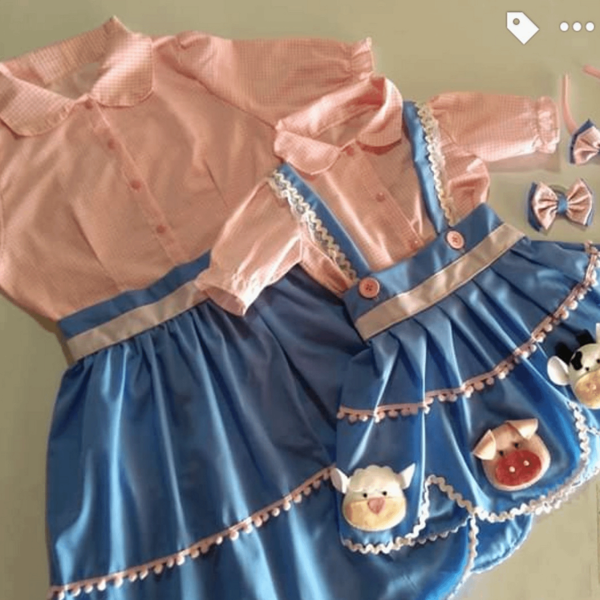 roupa festa fazendinha rosa