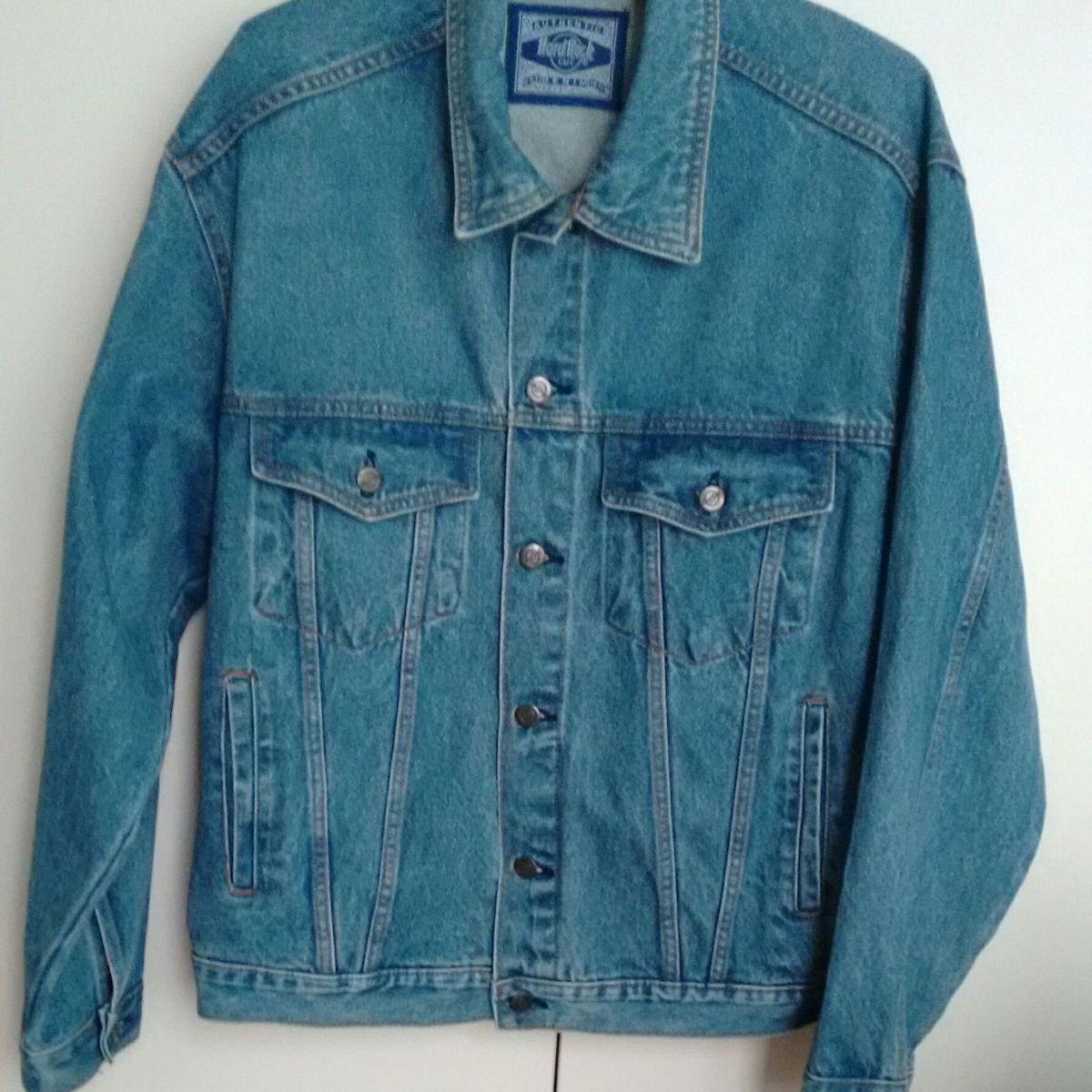 jaqueta jeans masculina hard rock