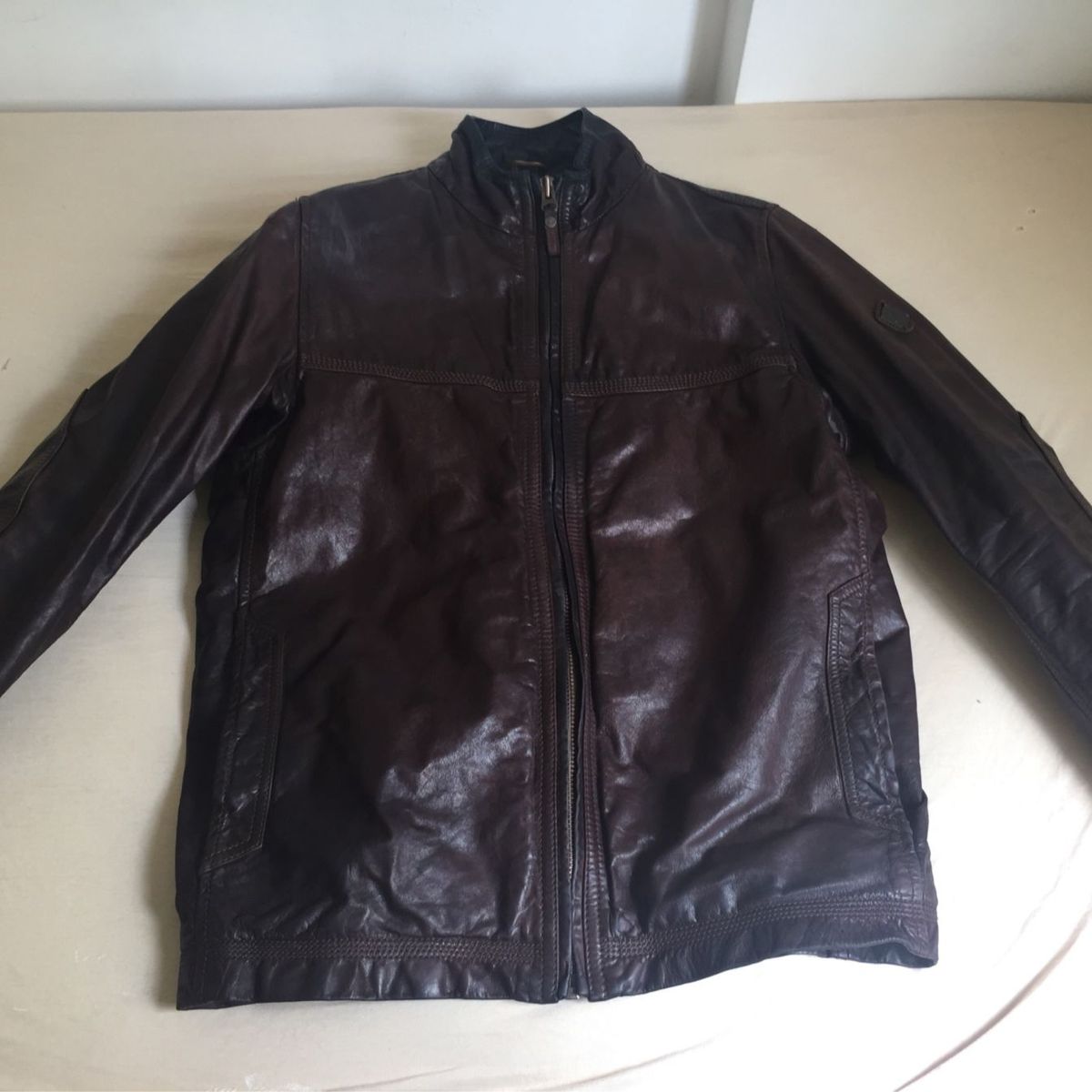 jaqueta de couro timberland