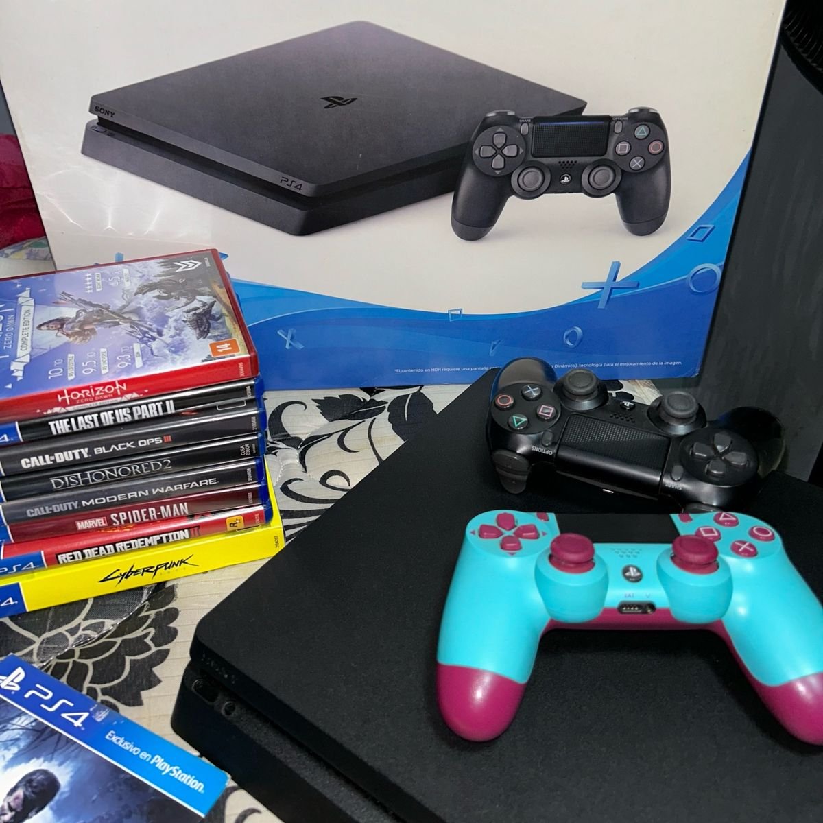  Sony PlayStation 4 500GB Console (Black) with Red Dead  Redemption 2 Bundle : Video Games