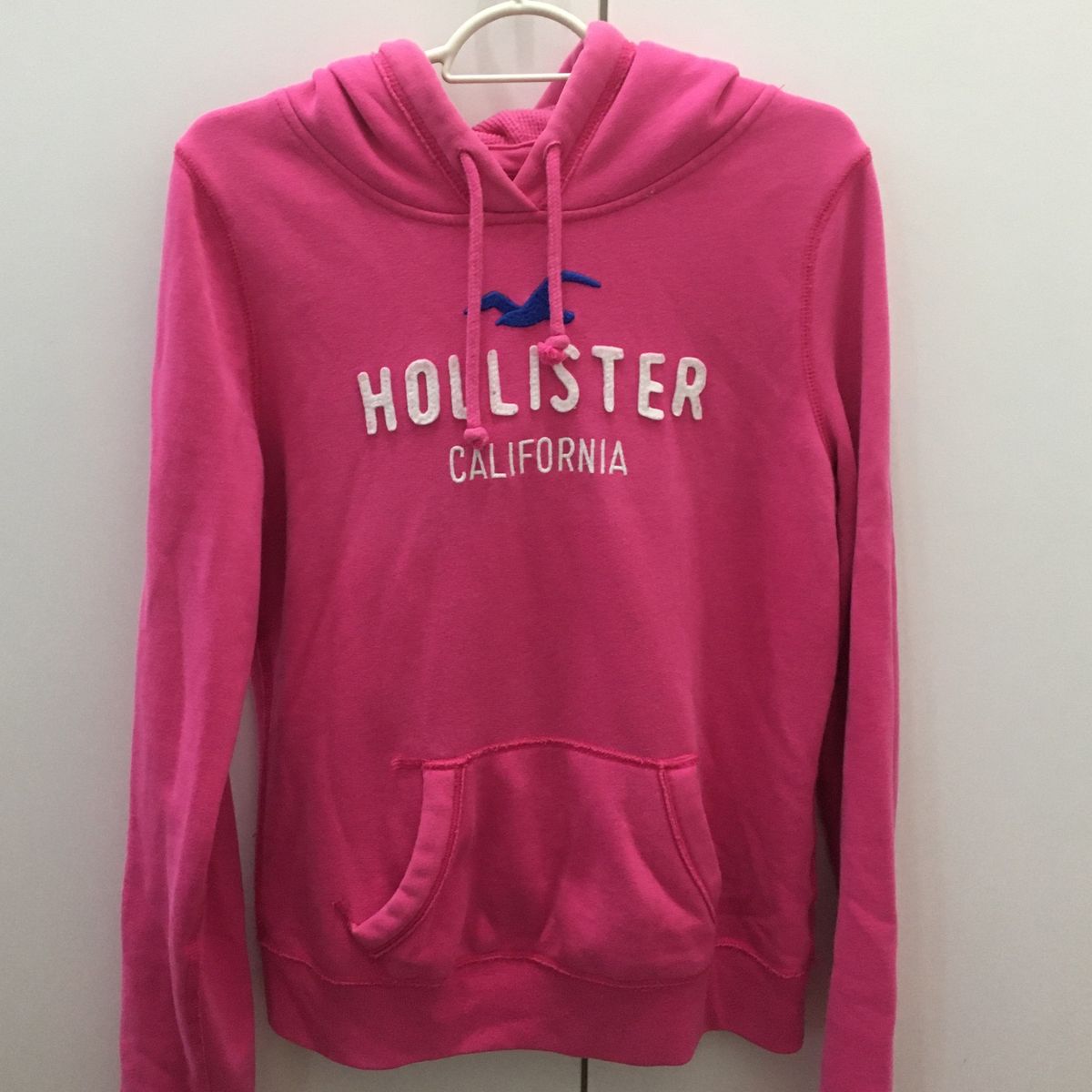 moletom rosa hollister