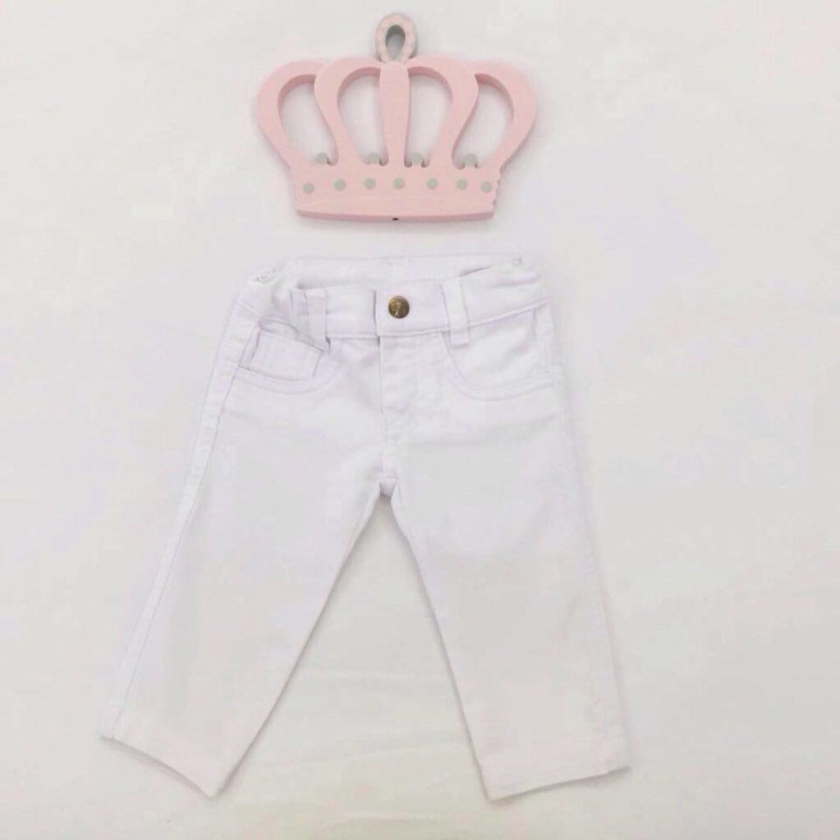 calça jeans branca para bebe
