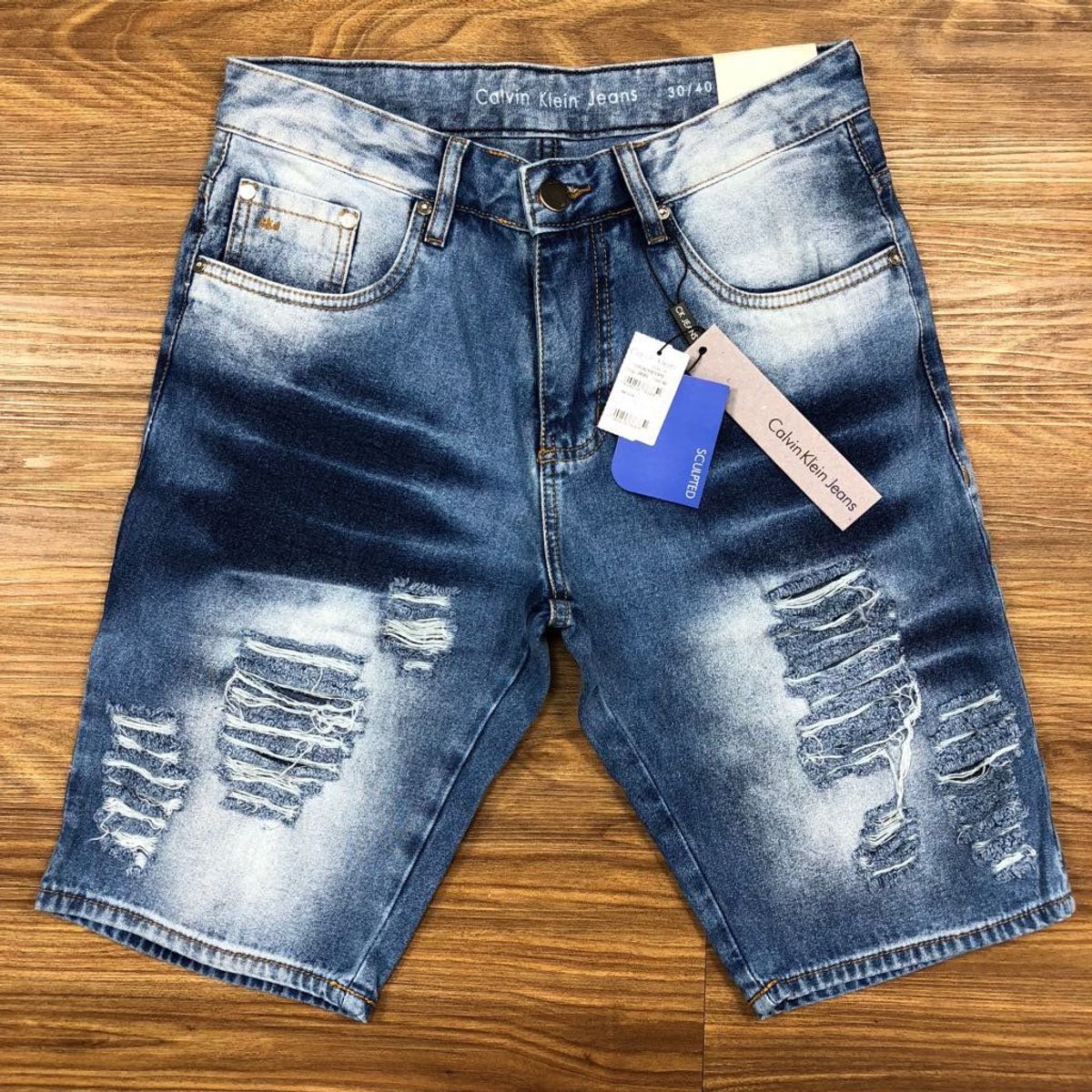 bermuda jeans calvin klein masculina