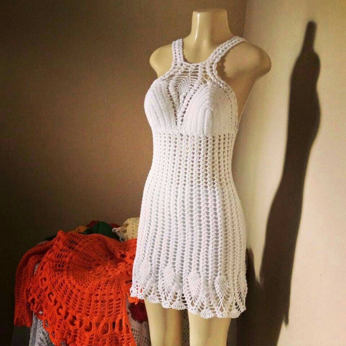vestido sereia de crochê