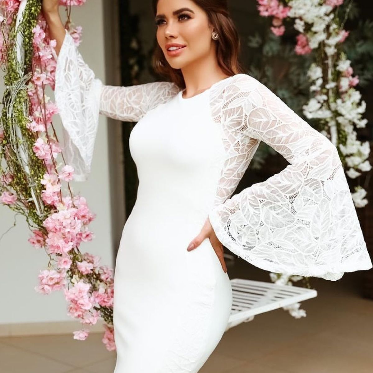 vestido branco de noivado
