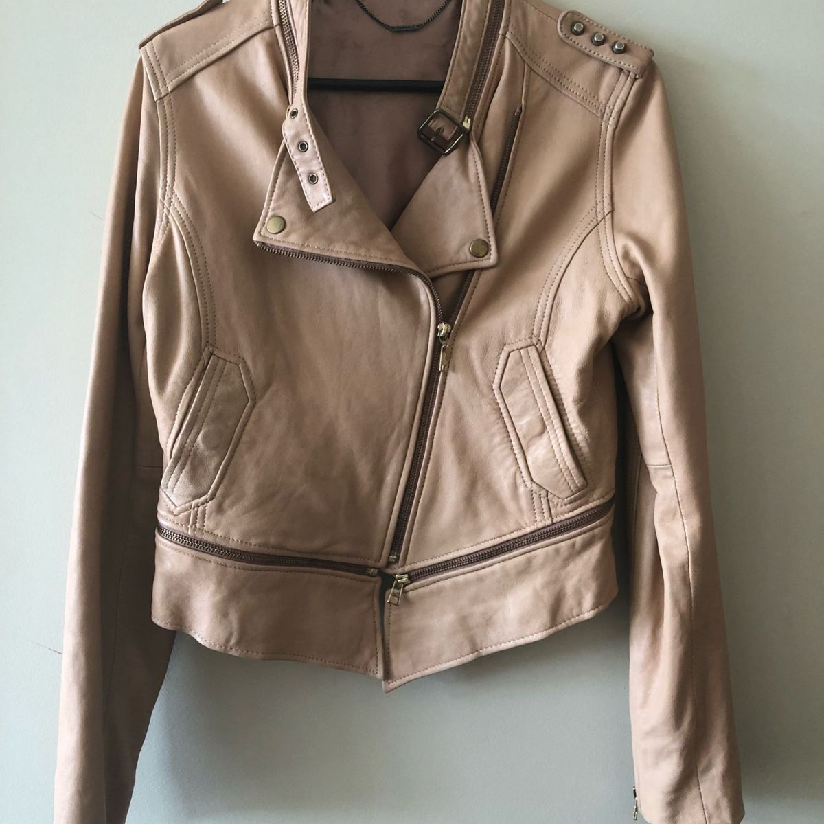 jaqueta couro animale 2017