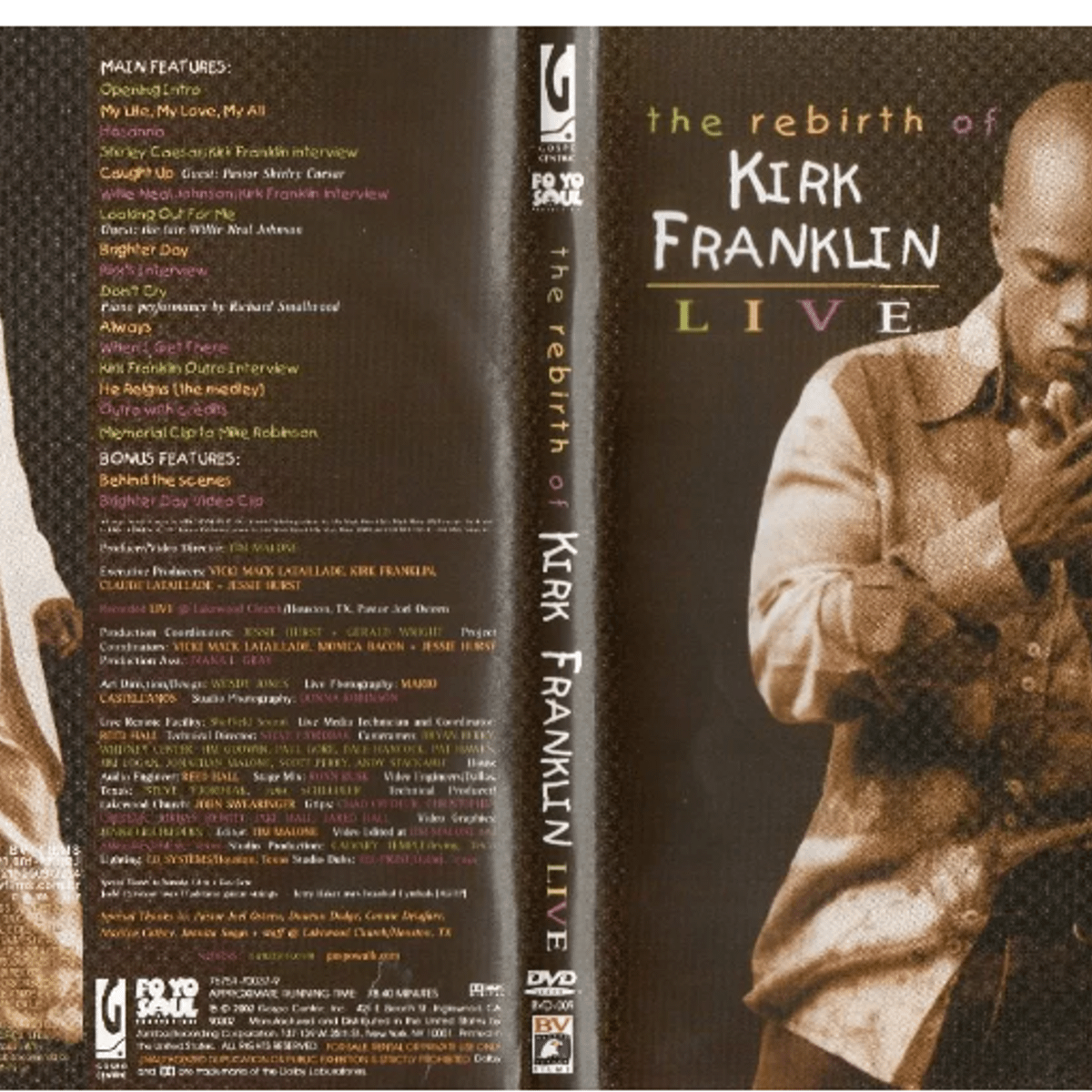 Kirk Franklin - Dvd The Rebirth Of Kirk Franklin Live Gospel