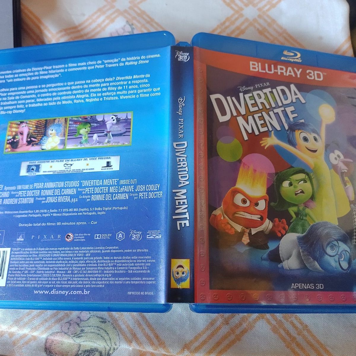 Divertidamente Bluray 3d Filme Disney Dublado | Bluray Disney Usado  106585176 | enjoei