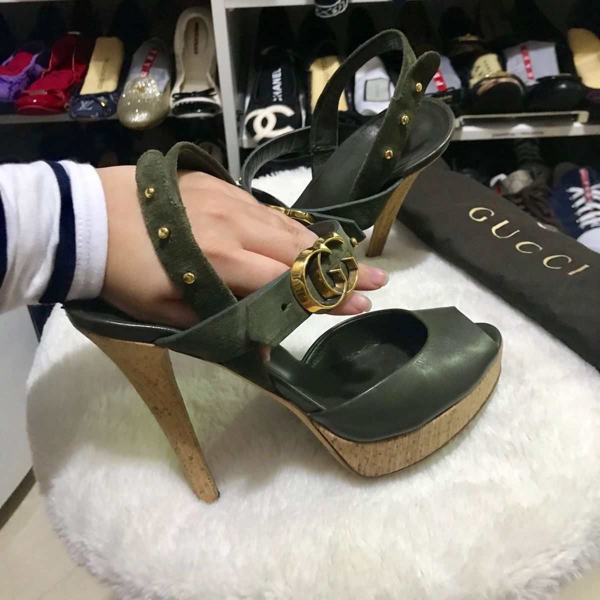 sandalia gucci angel inspired