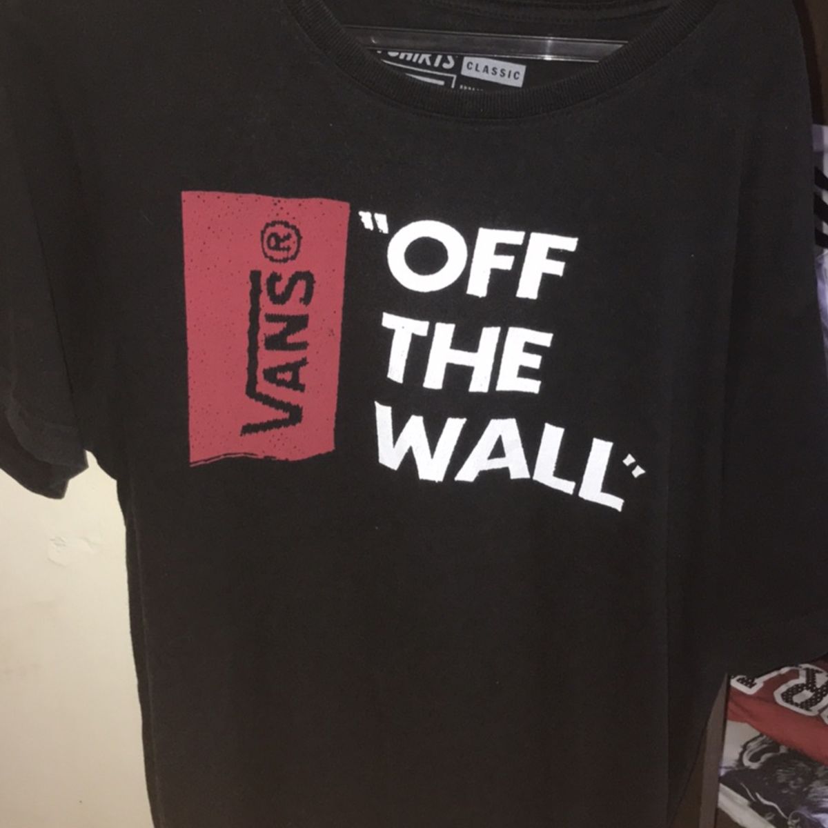 camiseta vans masculina preta