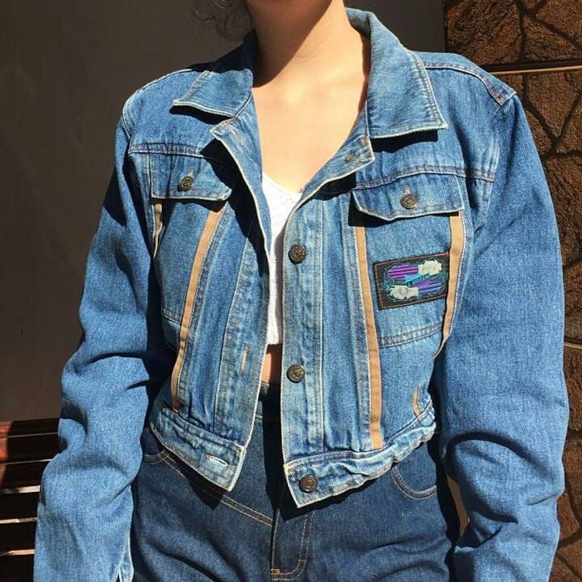 jaqueta jeans vintage brecho