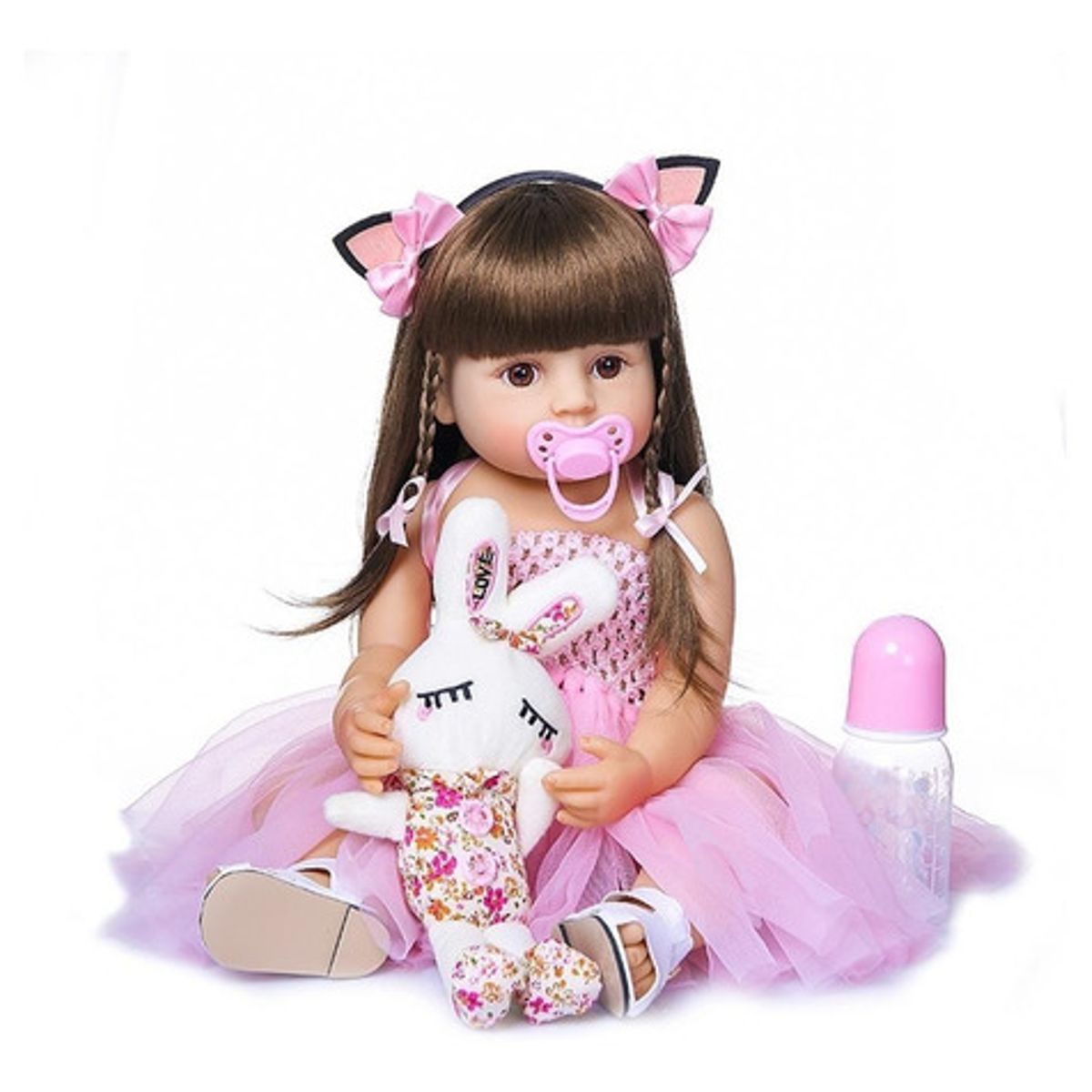 Brastoy Boneca Bebê Reborn Silicone Menino Ou Menina 55cm, Brinquedo Nunca  Usado 76750729