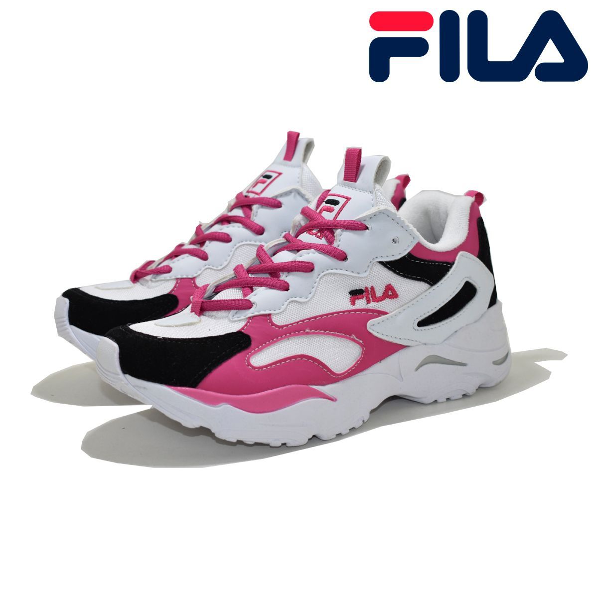 tenis fila rosa e preto