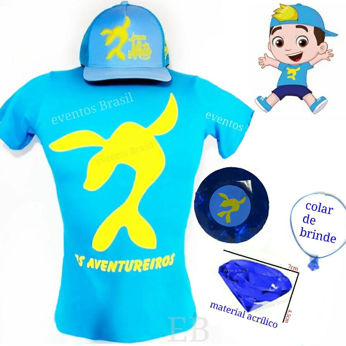 Camisa Luccas Neto + Boné + Pedra do Poder | Roupa Infantil para Menino  Eventos Brasil Nunca Usado 47553001 | enjoei