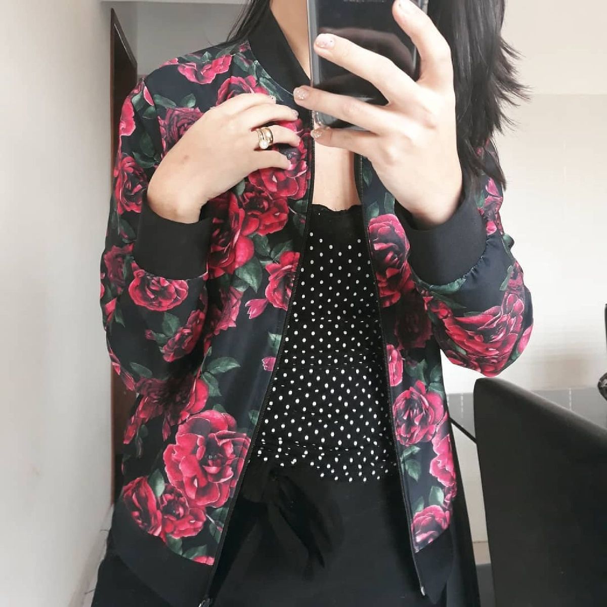 bomber floral feminina