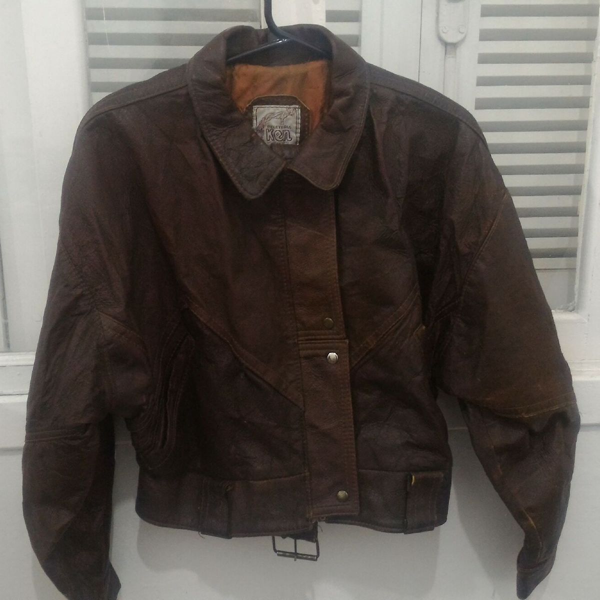 jaqueta de couro antiga