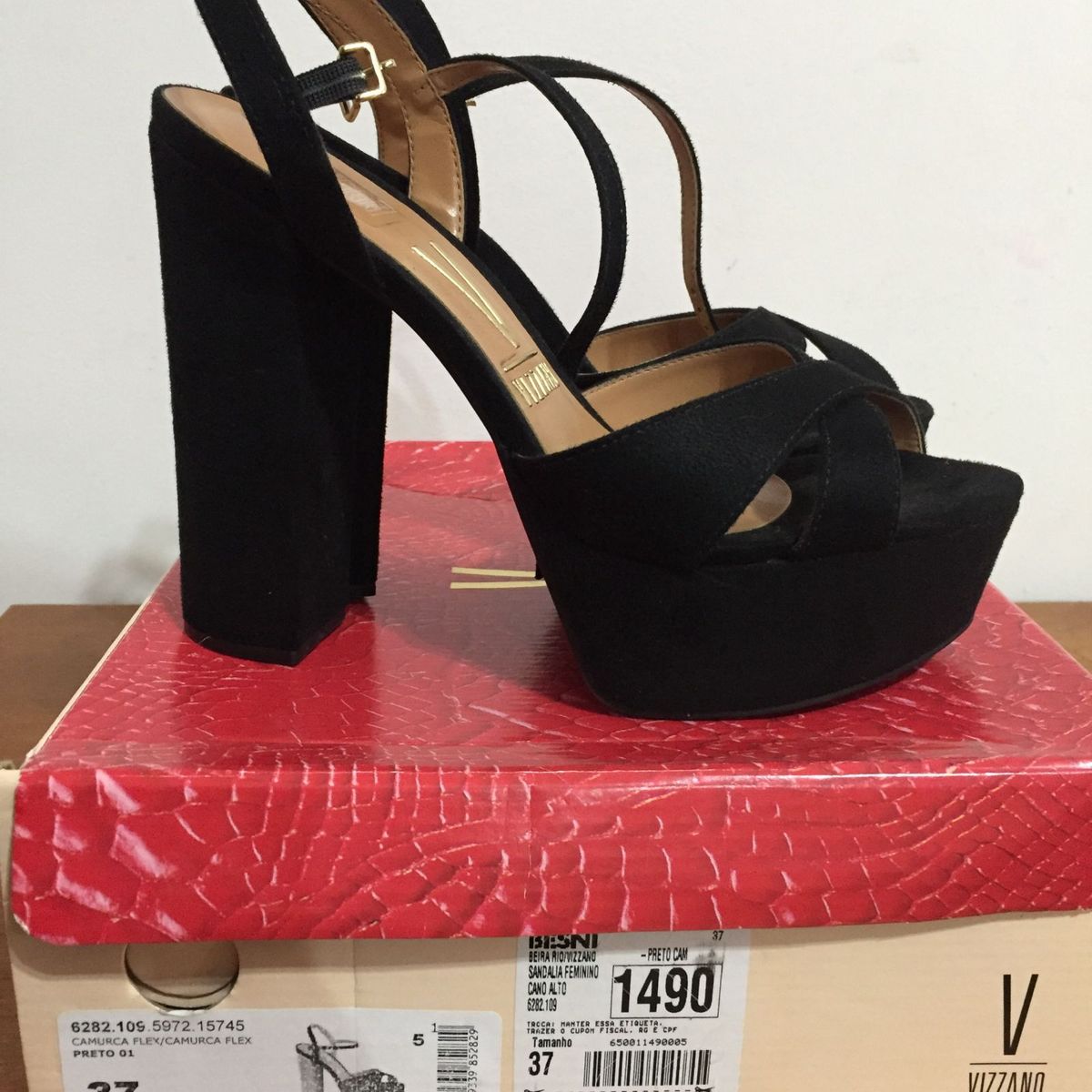 sandalia feminina camurca flex vizzano 5881