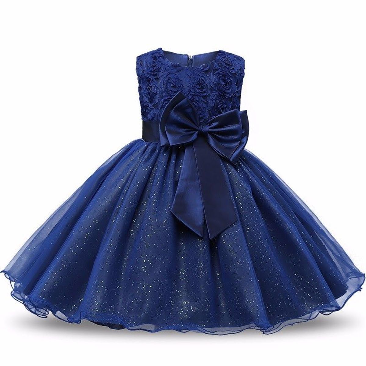 vestido azul royal infantil princesa