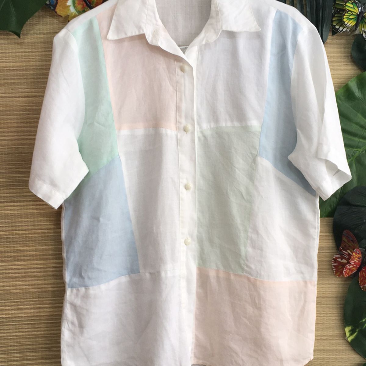 camisa feminina cambraia de linho