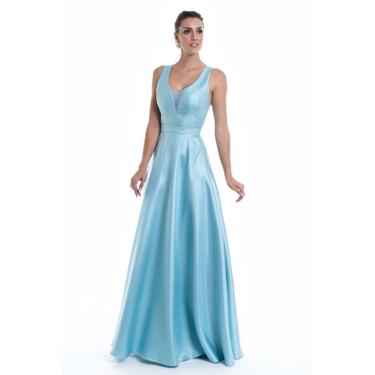 vestidos de festa azul serenity para comprar