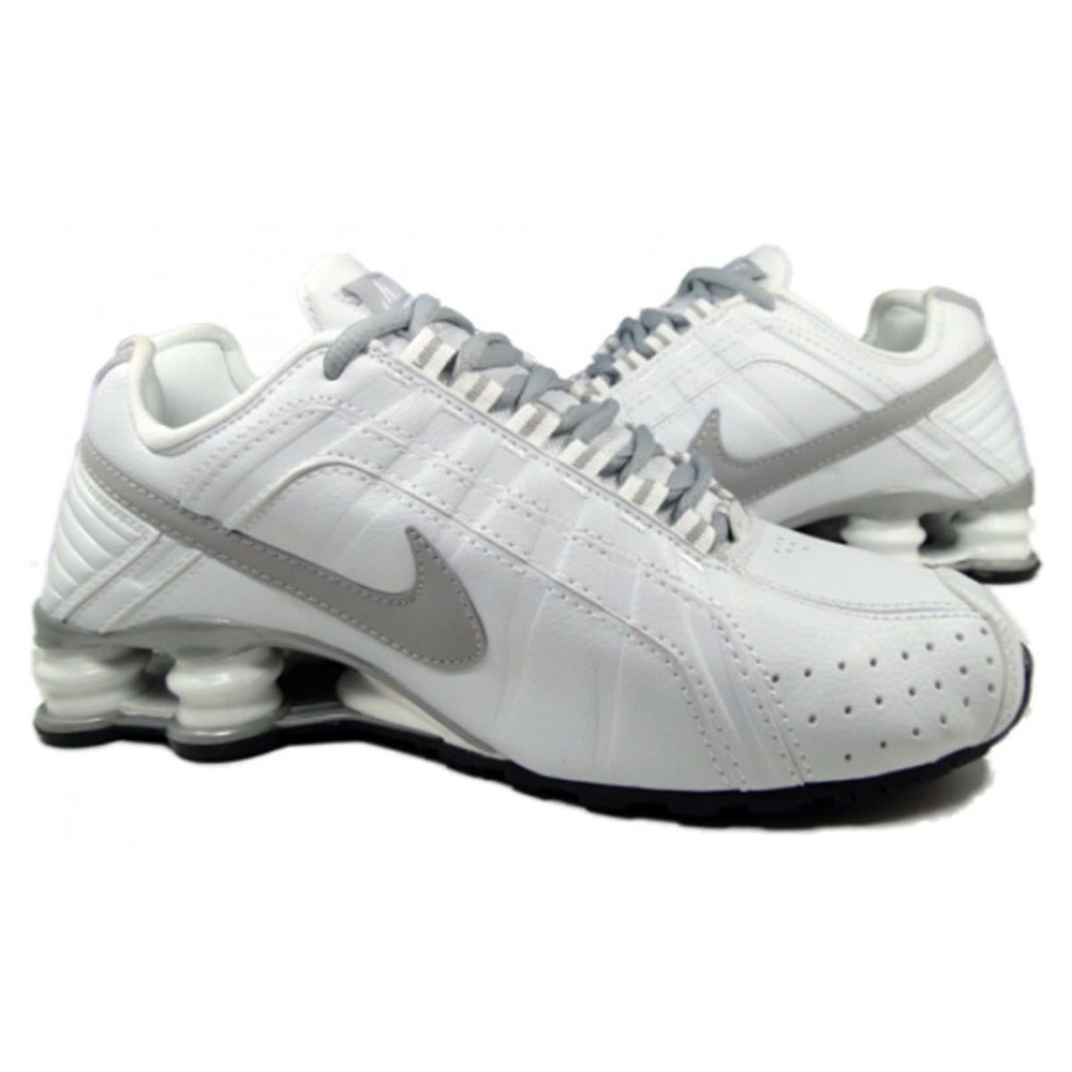 nike shox junior cinza e laranja