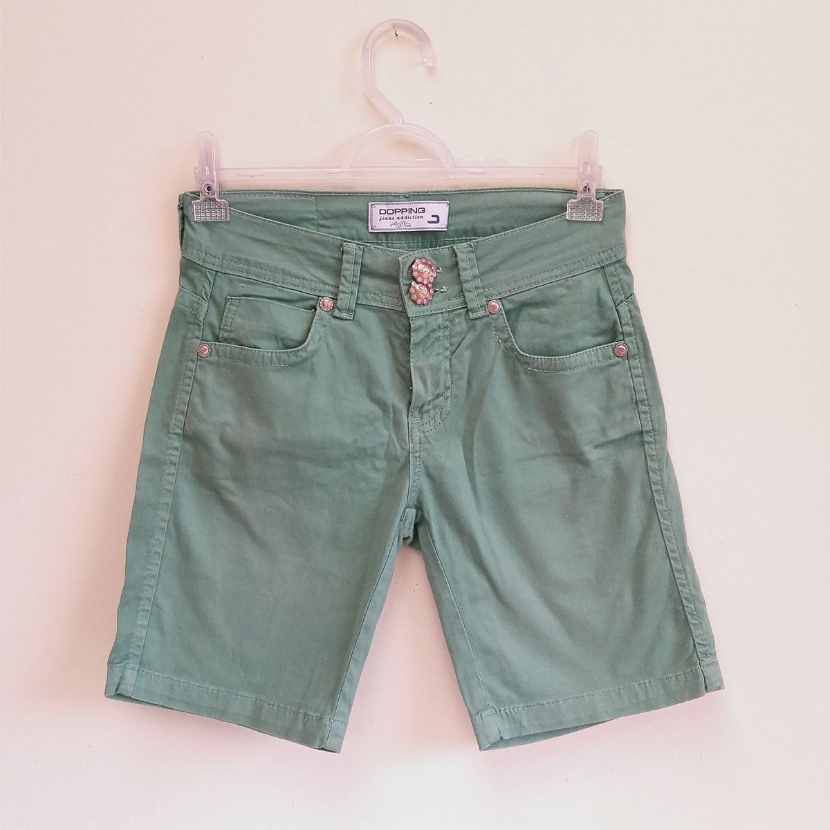 bermuda jeans verde