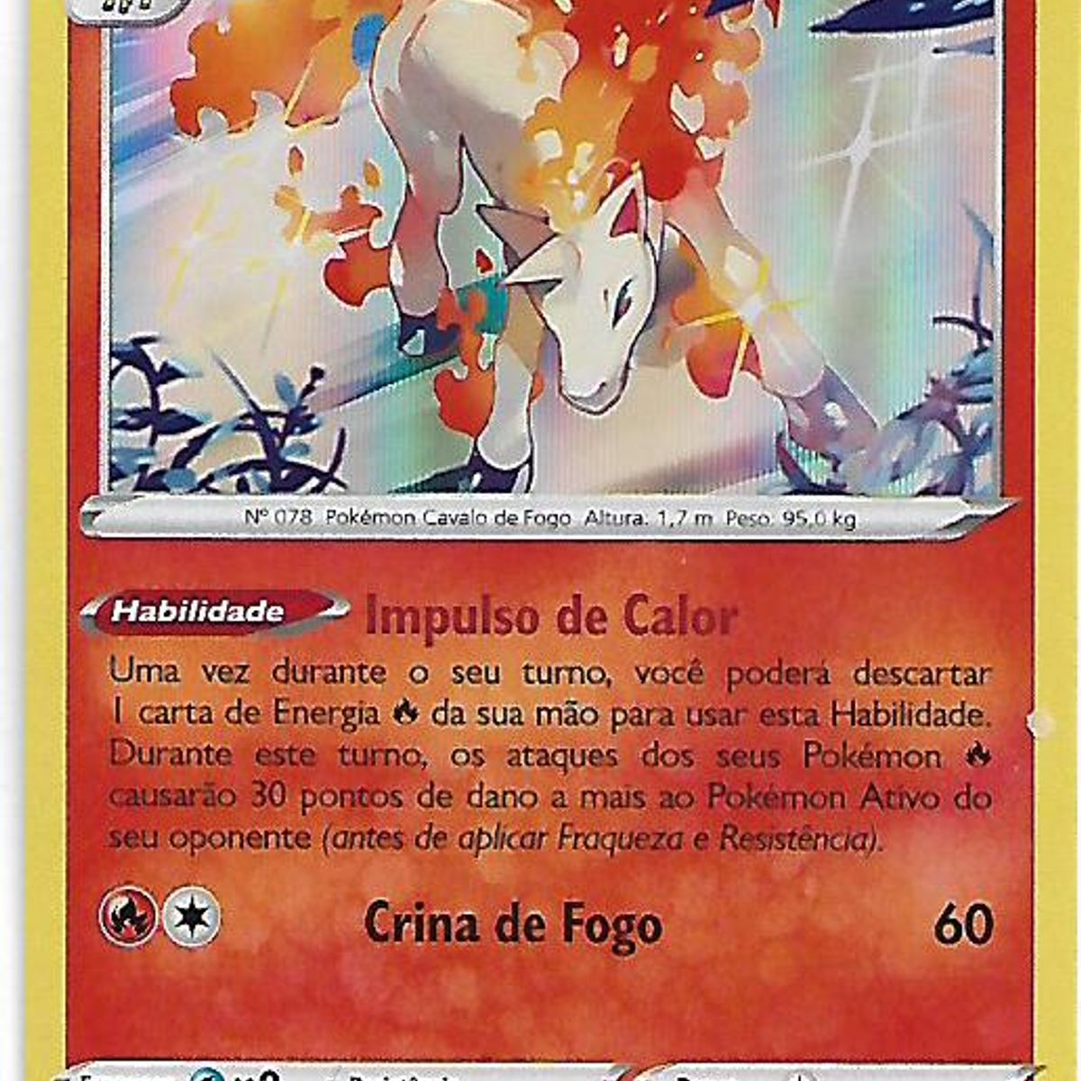 Rapidash Raro Holofoil Pokémon Original Tempestade Prateada | Original  Copag Nunca Usado 81951131 | enjoei