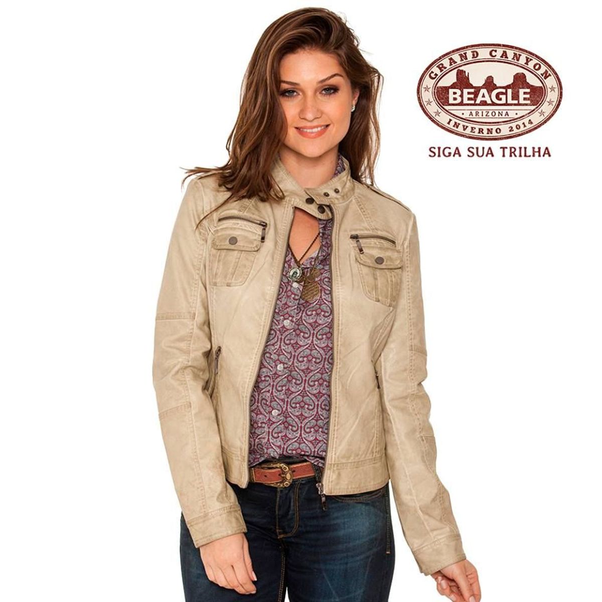 jaqueta beagle feminina