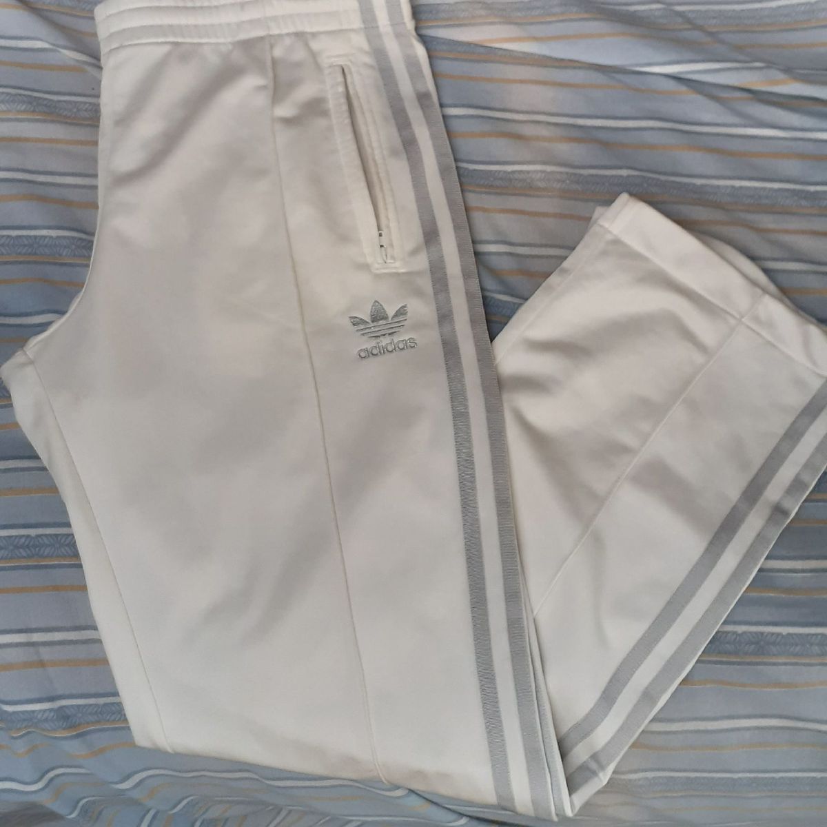 Calça best sale branca adidas