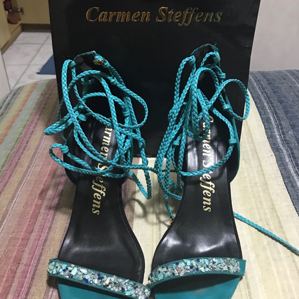 Sandalia azul carmen store steffens