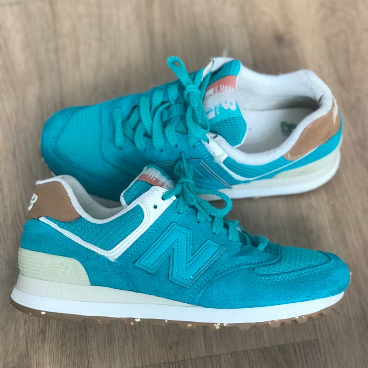 Tenis New Balance 574 Verde Agua Tenis Feminino New Balance Usado 78759380 enjoei