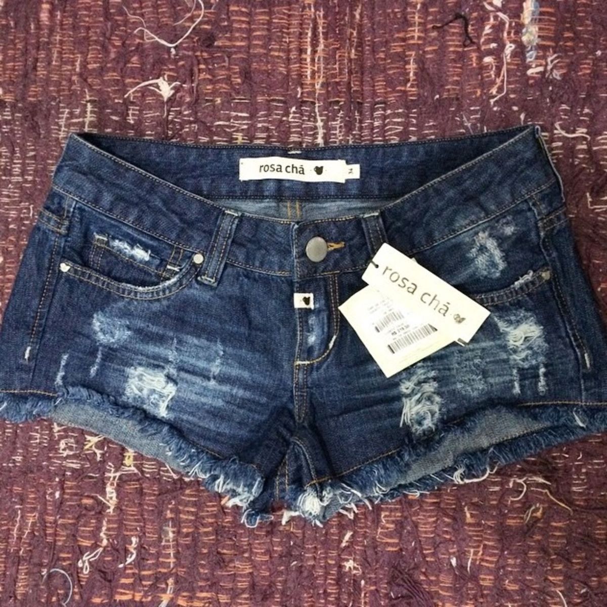 short jeans rosa cha