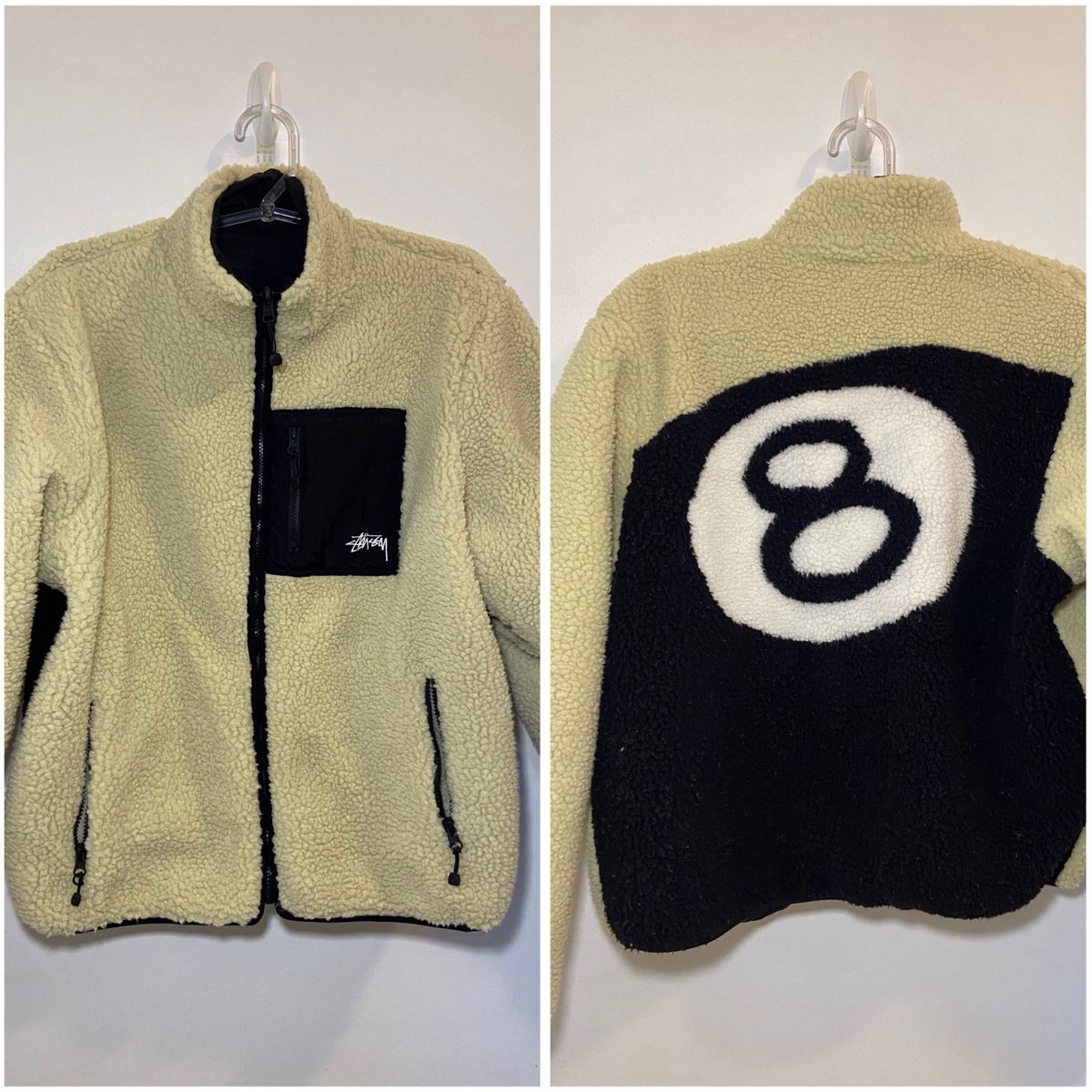 Jaqueta Stussy 8 Ball Sherpa - Tam G | Stussy Nunca Usado