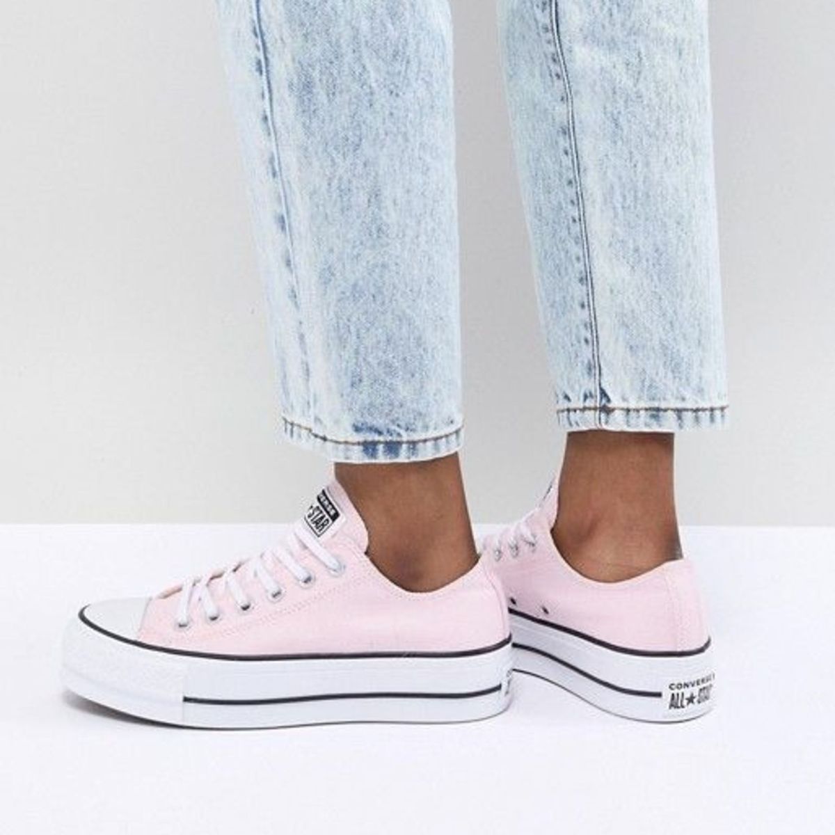 all star rosa bebe plataforma
