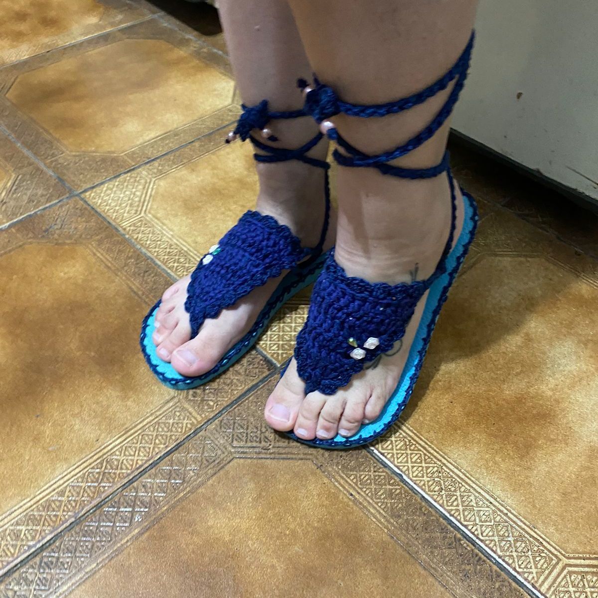 Chinelo Havaianas De Crochê