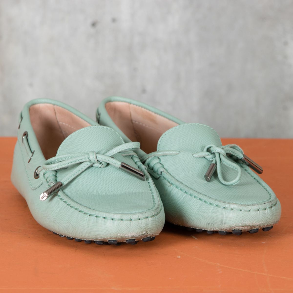 mocassim verde feminino