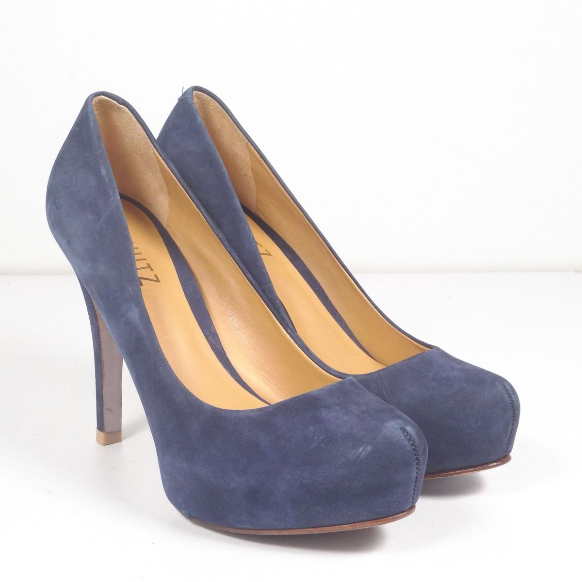 sapato meia pata azul marinho