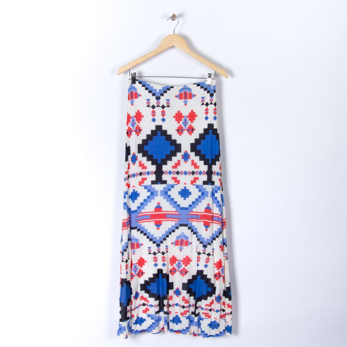 saia longa estampa geometrica