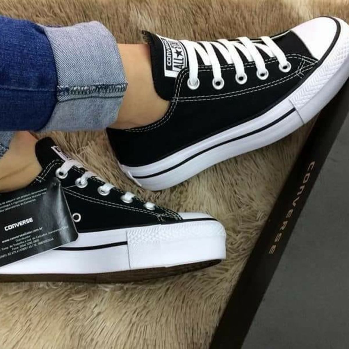 all star solado preto