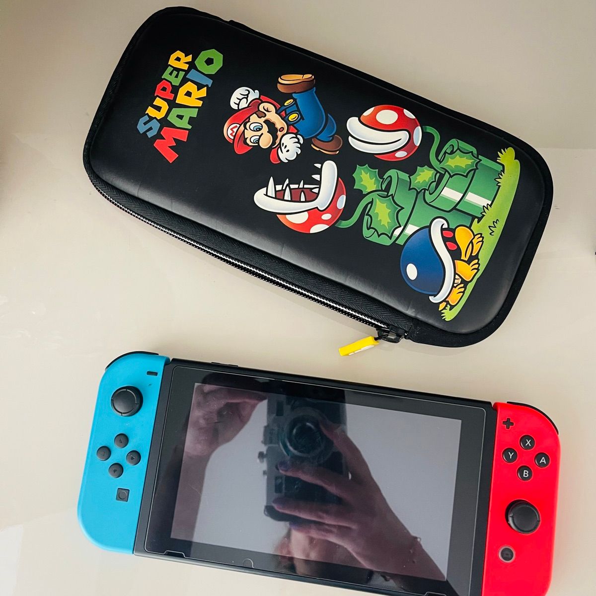 Case Estojo Nintendo Switch Oled Mario + Película Vidro