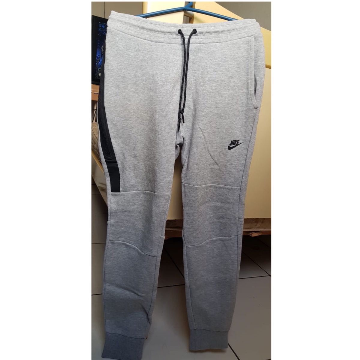 calça nike moletom tech fleece cinza