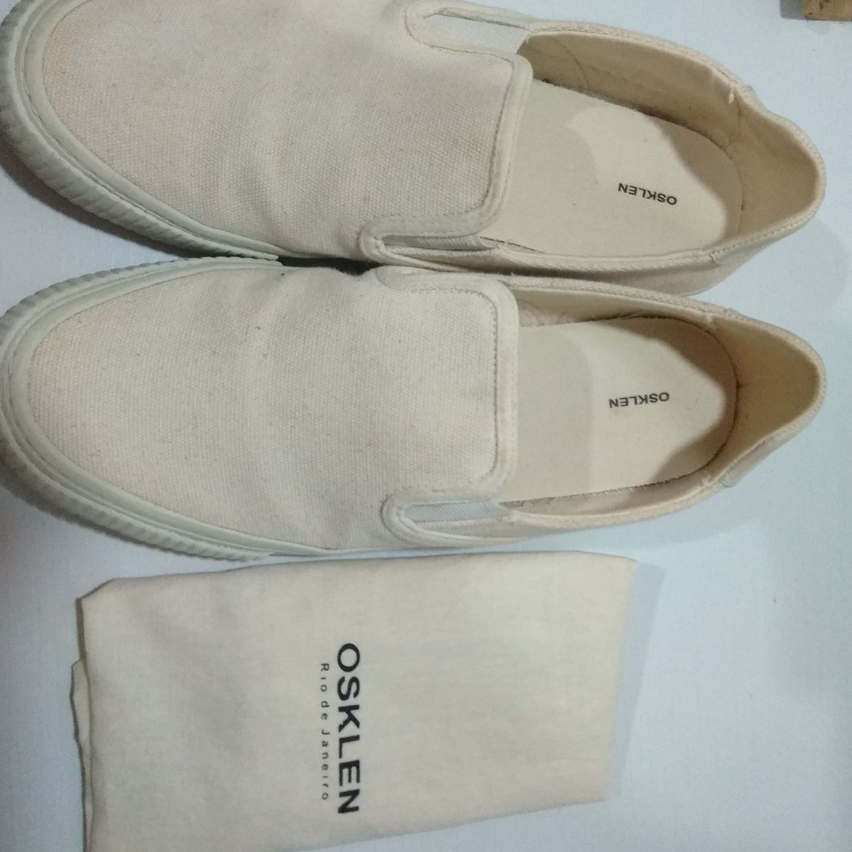 tenis canvas slip on osklen