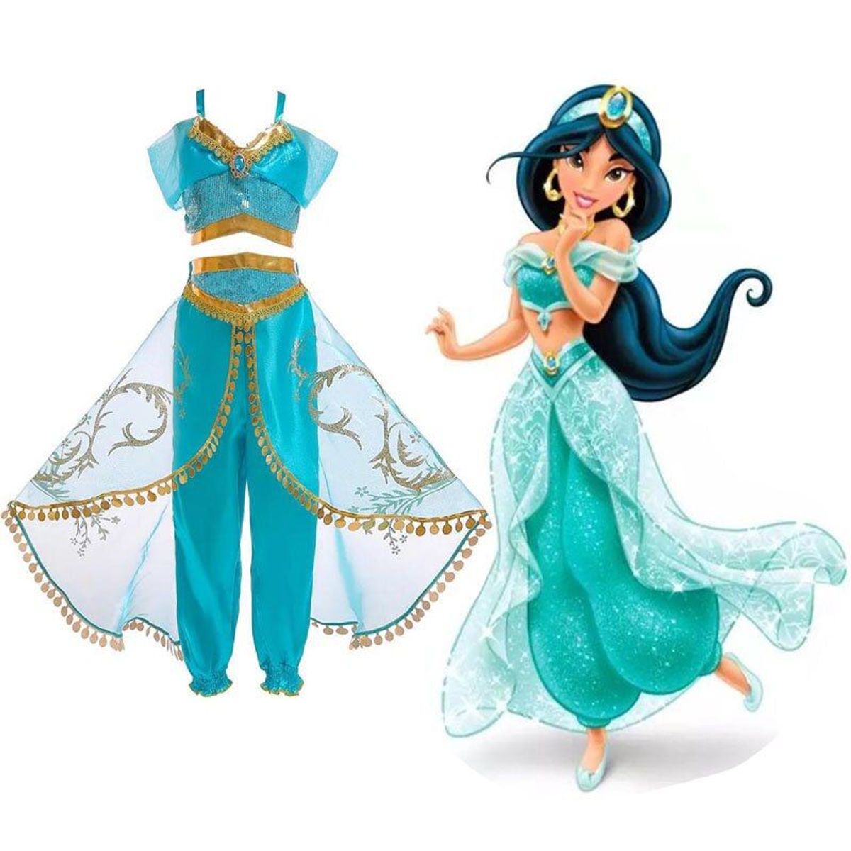 princesa jasmine vestido